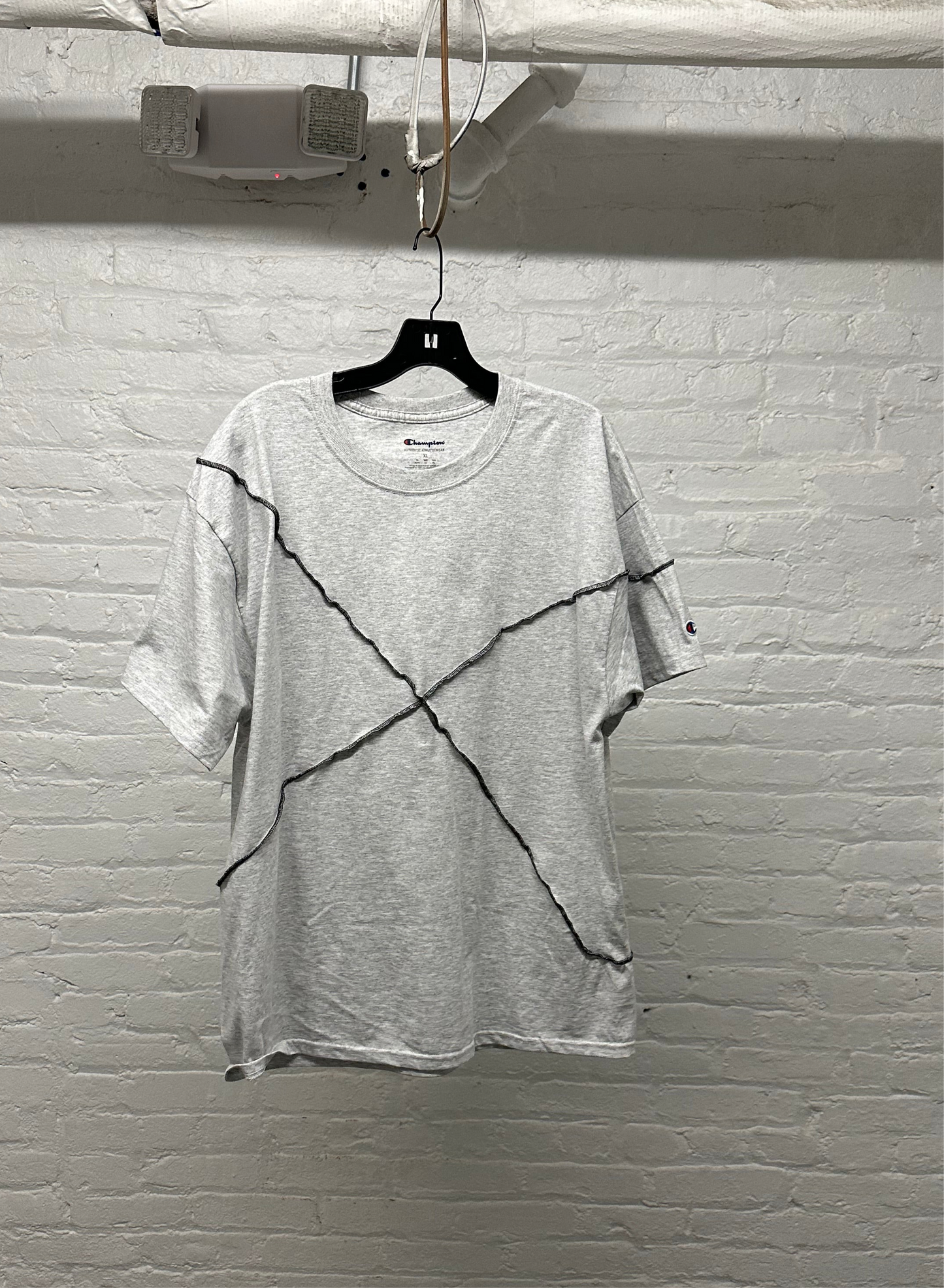 fractured tee in gray